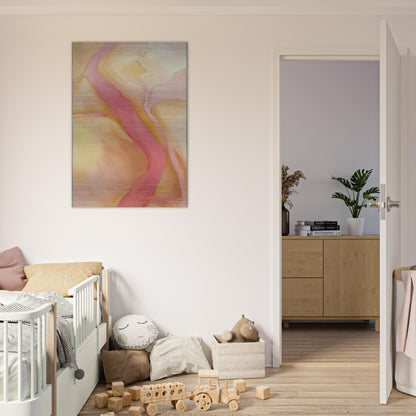 It Was Yellow and Pink II - Georgia O'Keeffe Brushed Aluminum Print - 70x100 cm / 28x40 inches | Georgia O'Keeffe Aluminum Print | Georgia O'Keeffe Prints