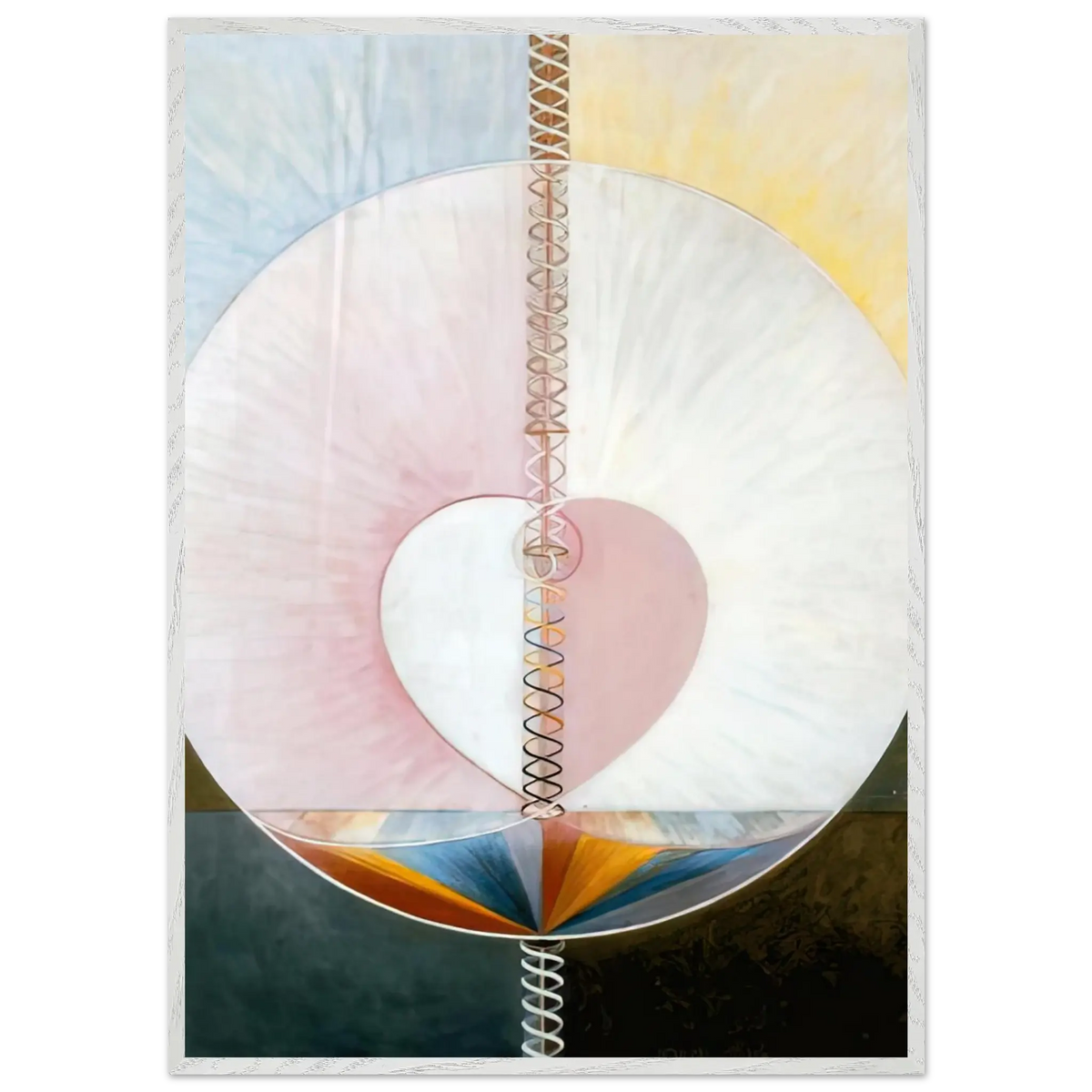 Hilma af Klint - WHAT A HUMAN BEING IS 1910 Wall art - A3 (29.7 x 42  cm) - Premium Wooden Framed Poster With Fine Art Paper - Black frame