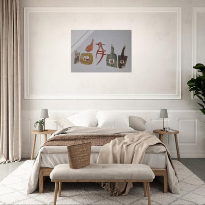 15.6.57 - Julius Bissier Acrylic Print - 70x100 cm / 28x40″ inches