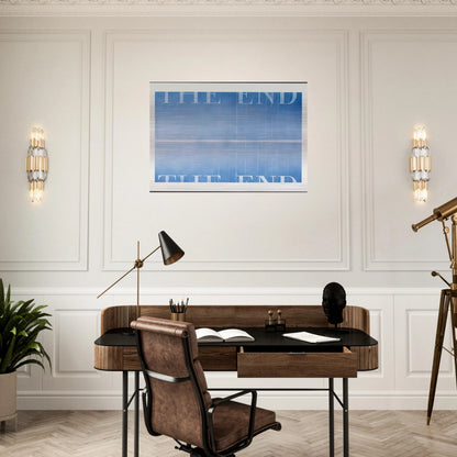 THE END 40 2003 - Edward Ruscha Brushed Aluminum Print - 70x100 cm / 28x40 inches | Edward Ruscha Aluminum Print | Edward Ruscha Prints