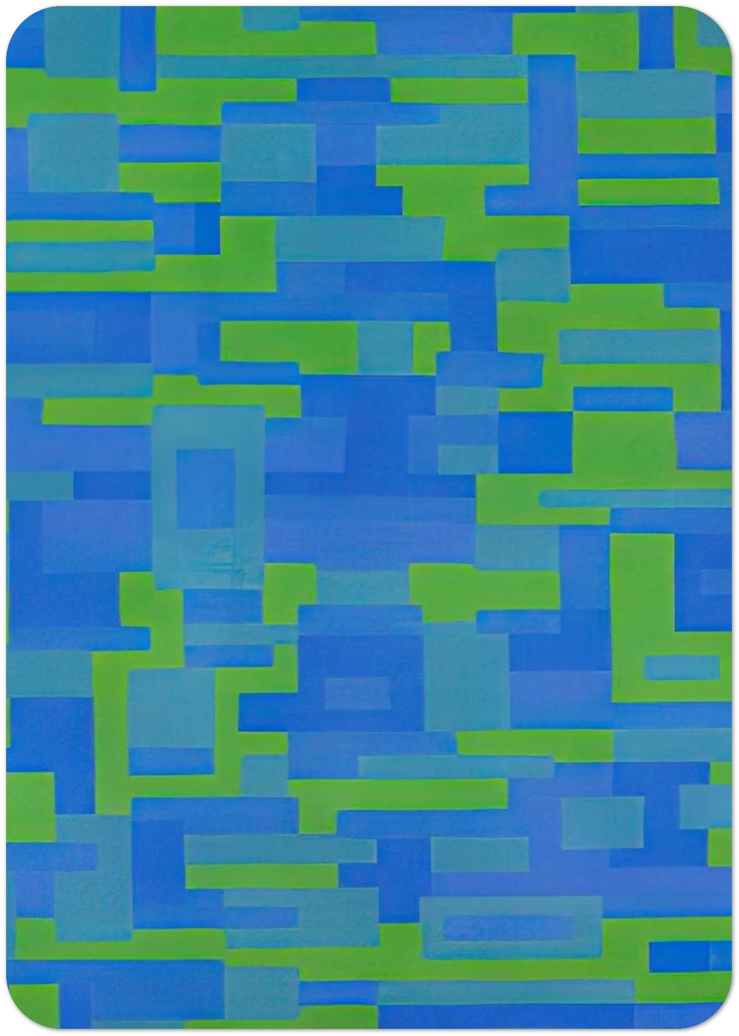 Blue-Green Painting - 1948 By Ad Reinhardt Pack of 10 Post Cards | Ad Reinhardt Post Cards | A6 (10.5 x 14.8 cm) - 4.1 x 5.8 inches