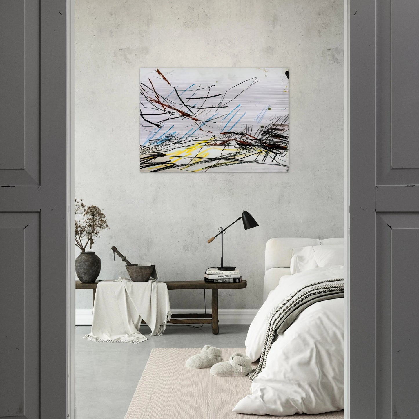 WORKING DRAWING FOR PRIMROSE HILL 1 - Frank Auerbach Brushed Aluminum Print - 70x100 cm / 28x40 inches | Frank Auerbach Aluminum Print | Frank Auerbach Prints