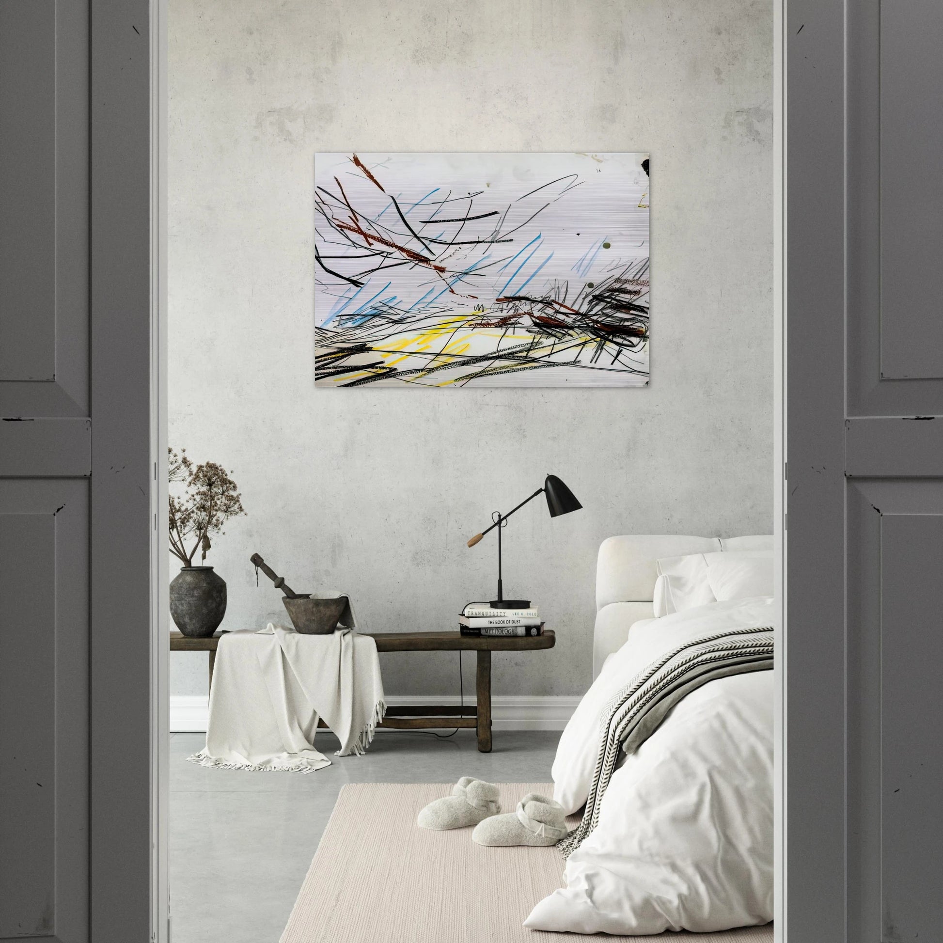 WORKING DRAWING FOR PRIMROSE HILL 1 - Frank Auerbach Brushed Aluminum Print - 70x100 cm / 28x40 inches | Frank Auerbach Aluminum Print | Frank Auerbach Prints