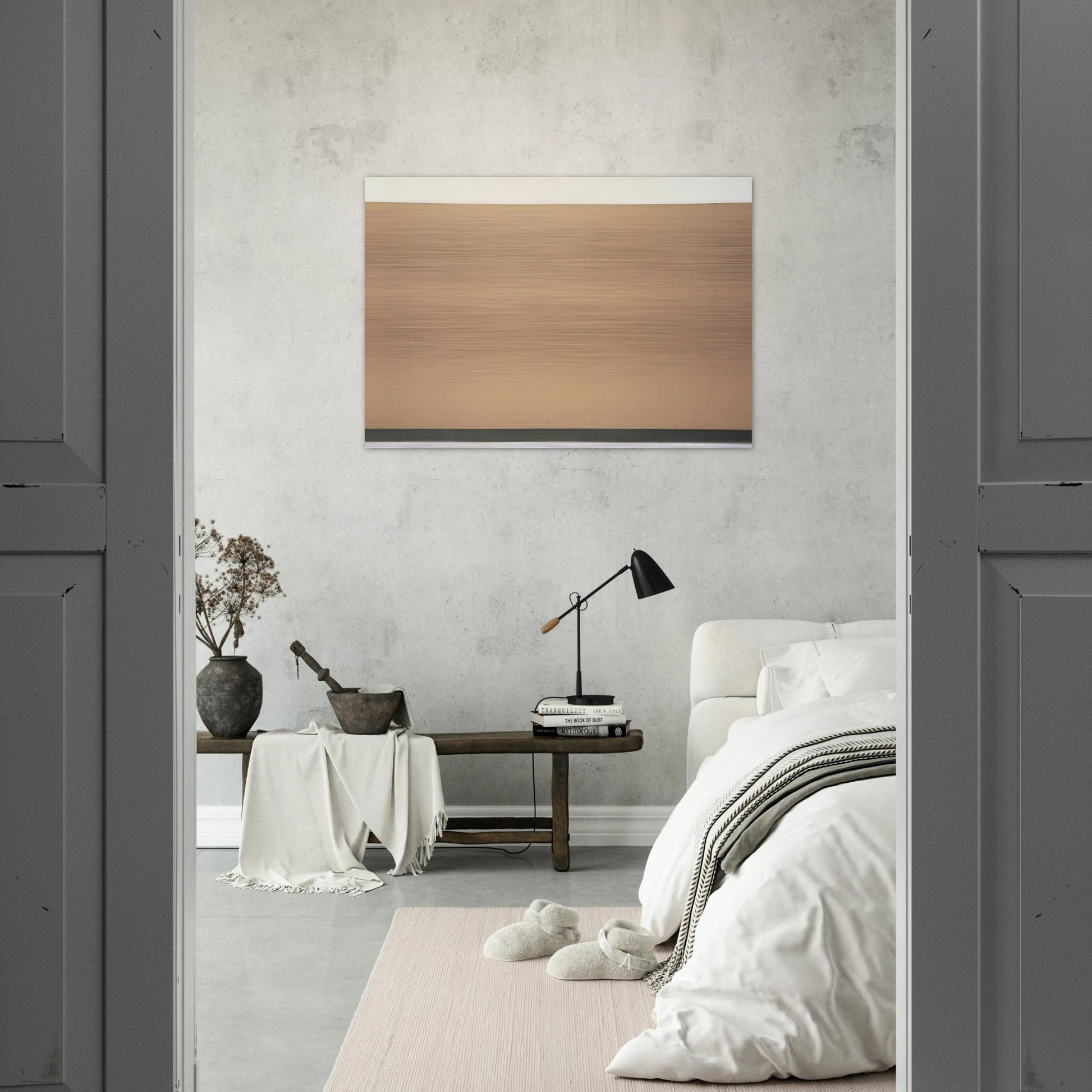 Yellow Ochre - 1967 - Ronnie Landfield Brushed Aluminum Print - 70x100 cm / 28x40 inches | Ronnie Landfield Aluminum Print | Ronnie Landfield Prints