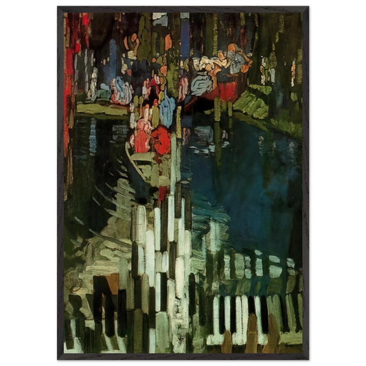 Piano Keys Lake - Frantisek Kupka 70x100 cm / 28x40 inches Framed Art Print – Black Wooden Frame