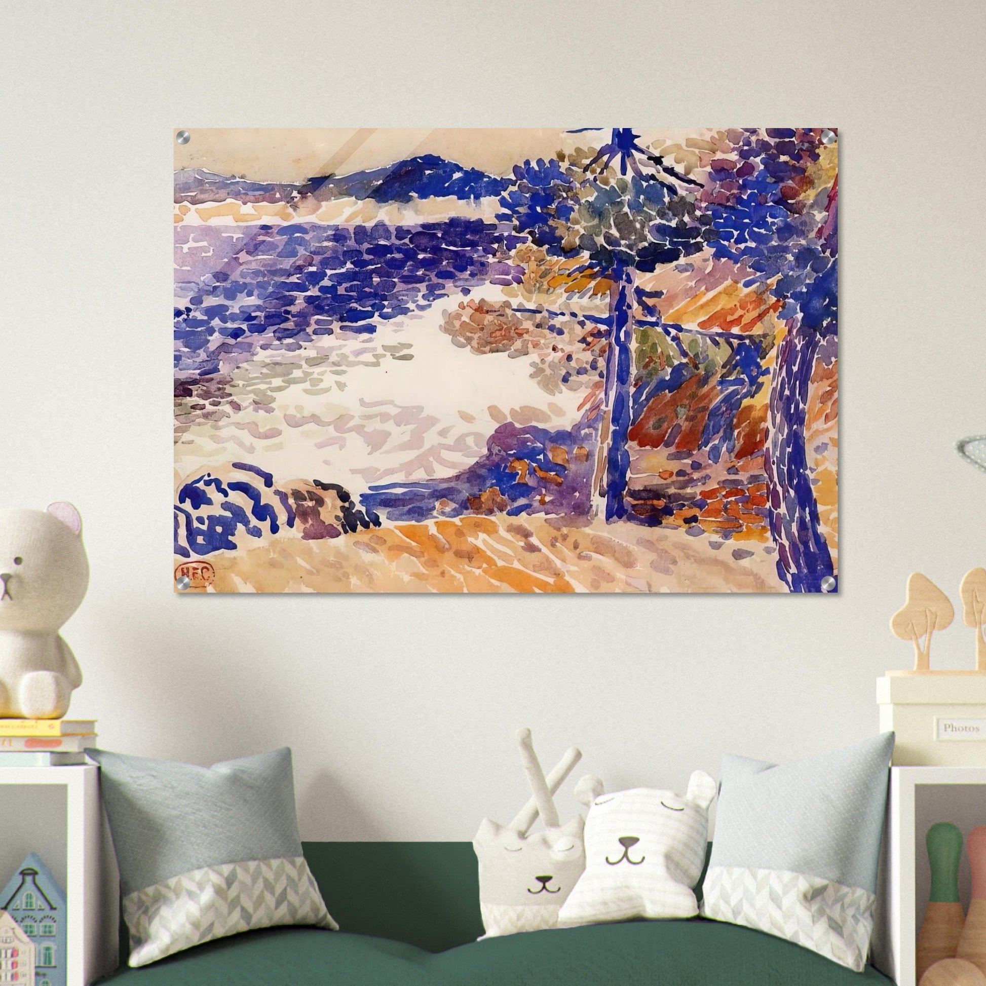 Pines by the Sea - Henri-Edmond Cross Acrylic Print - 70x100 cm / 28x40″ inches