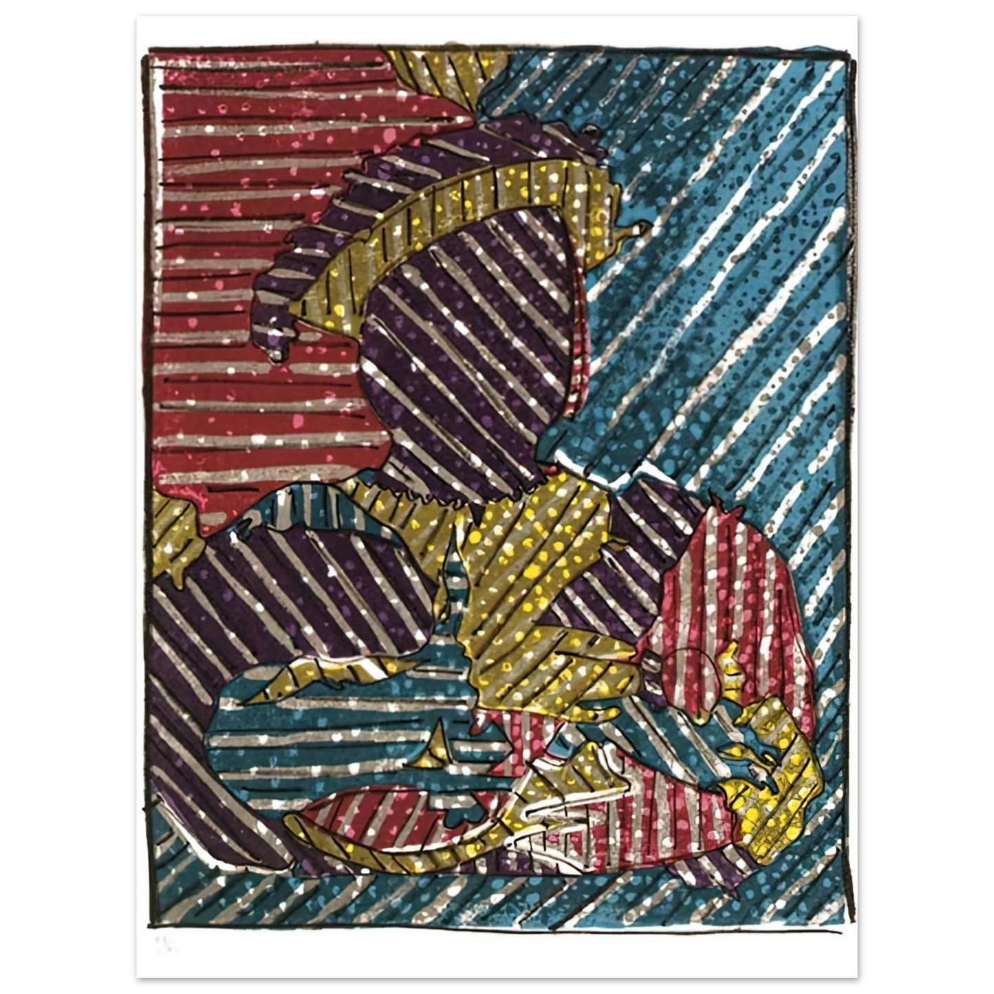 Jasper Johns - AFTER HOLBEIN  75x100 cm / 30x40inches Fine Art Poster
