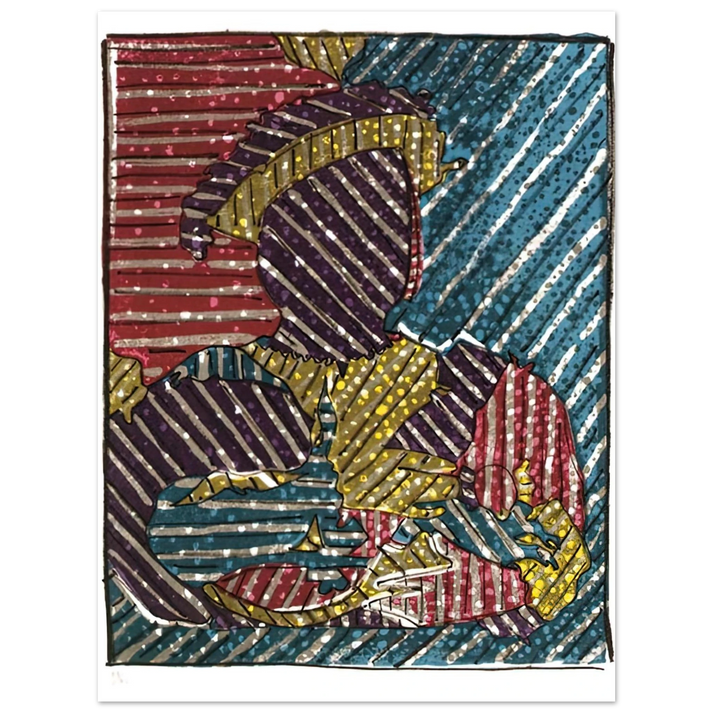 Jasper Johns - AFTER HOLBEIN  75x100 cm / 30x40inches Fine Art Poster