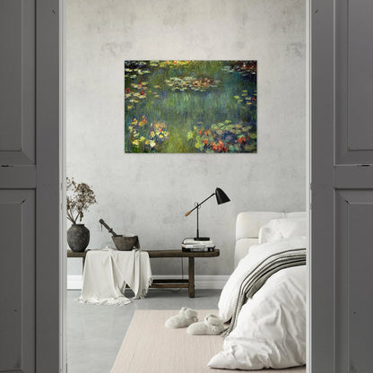 Pool with Waterlilies - claude monet Brushed Aluminum Print - 70x100 cm / 28x40 inches | claude monet Aluminum Print | claude monet Prints