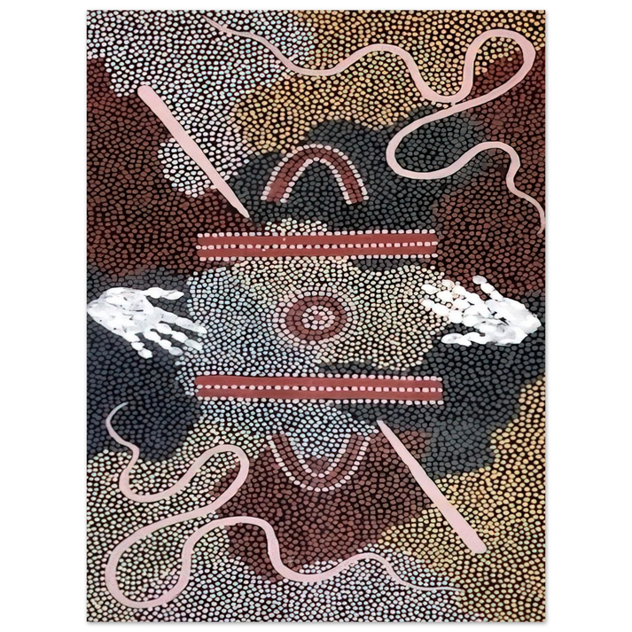 Clifford Possum Tjapaltjarri - Initiation Ceremony - 1998  75x100 cm / 30x40inches Fine Art Poster