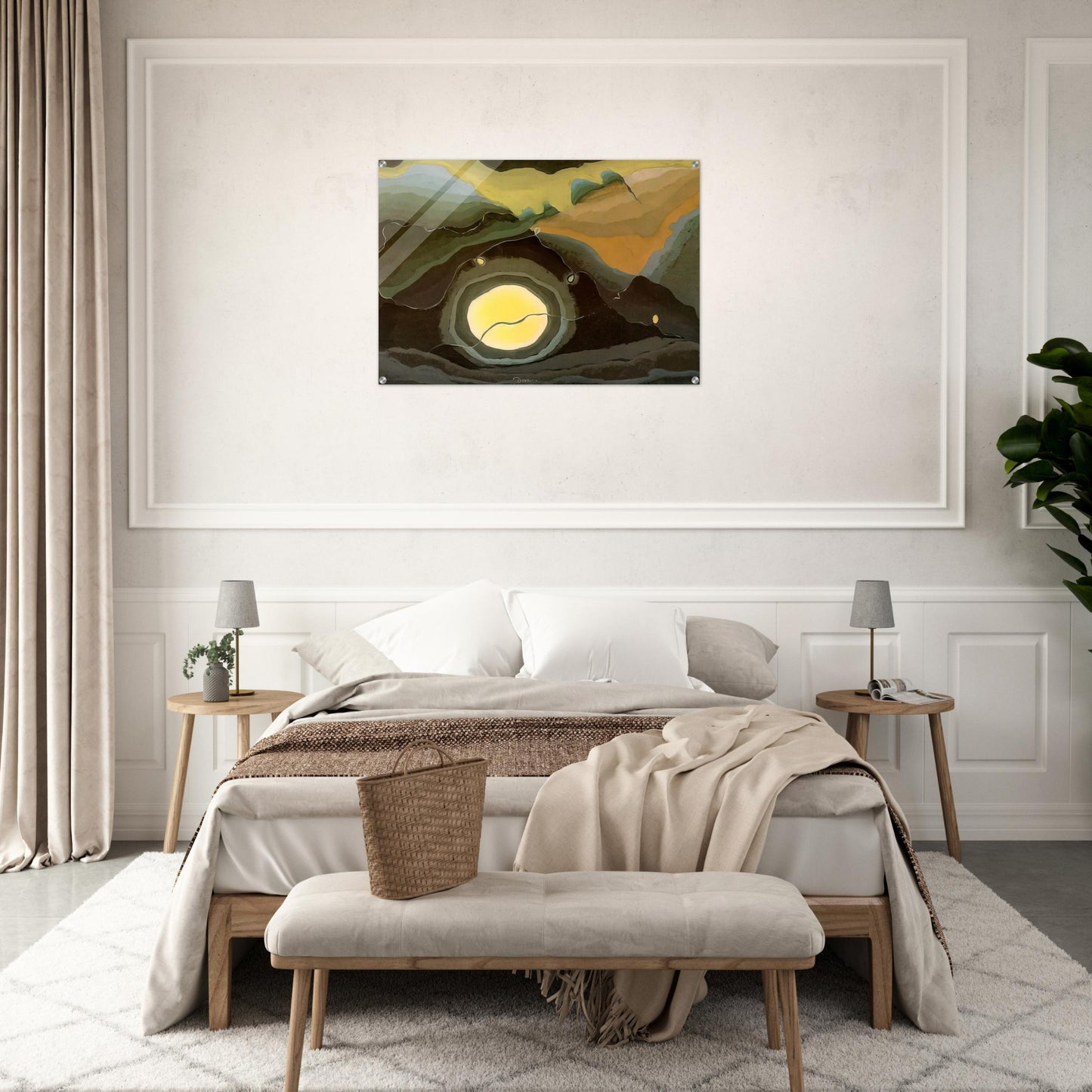 Me and the Moon - 1937 - Arthur Dove Acrylic Print - 70x100 cm / 28x40″ inches | Arthur Dove Wall Art | Arthur Dove Prints