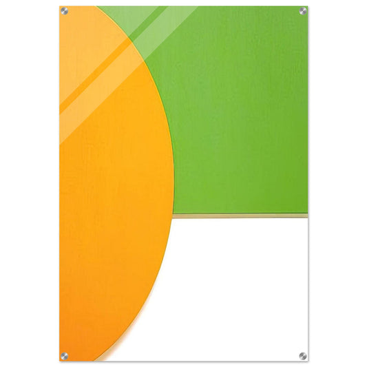 Orange Relief with Green - Ellsworth Kelly Acrylic Print - 70x100 cm / 28x40″ inches