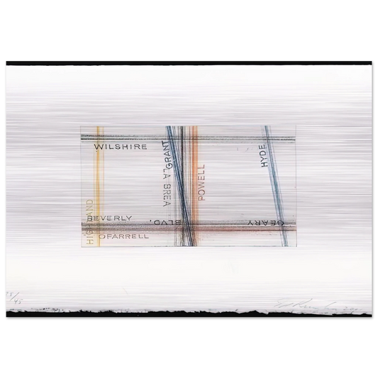 GRANT FROM LOS FRANCISCO SAN ANGELES PORTFOLIO - Edward Ruscha Brushed Aluminum Print - 70x100 cm / 28x40 inches | Edward Ruscha Aluminum Print | Edward Ruscha Prints