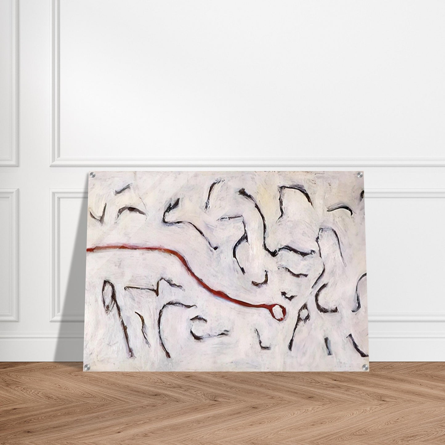 Red Line - 1952 - Gene Davis Acrylic Print - 70x100 cm / 28x40″ inches | Gene Davis Wall Art | Gene Davis Prints