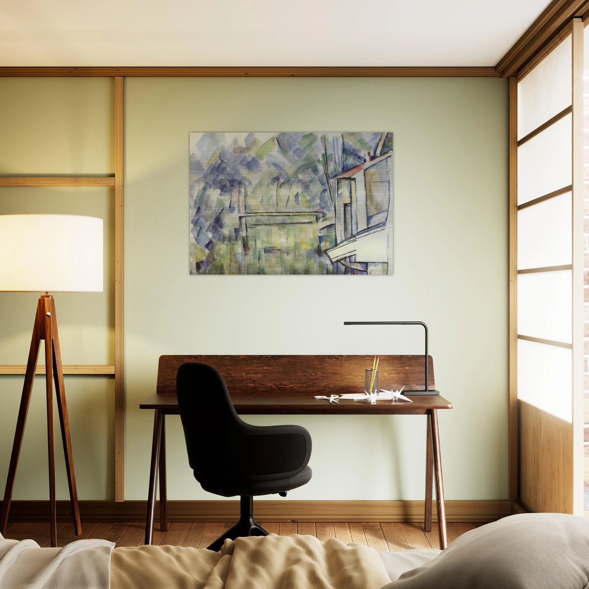 Mill on the River - Paul Cézanne Brushed Aluminum Print - 70x100 cm / 28x40 inches | Paul Cézanne Aluminum Print | Paul Cézanne Prints