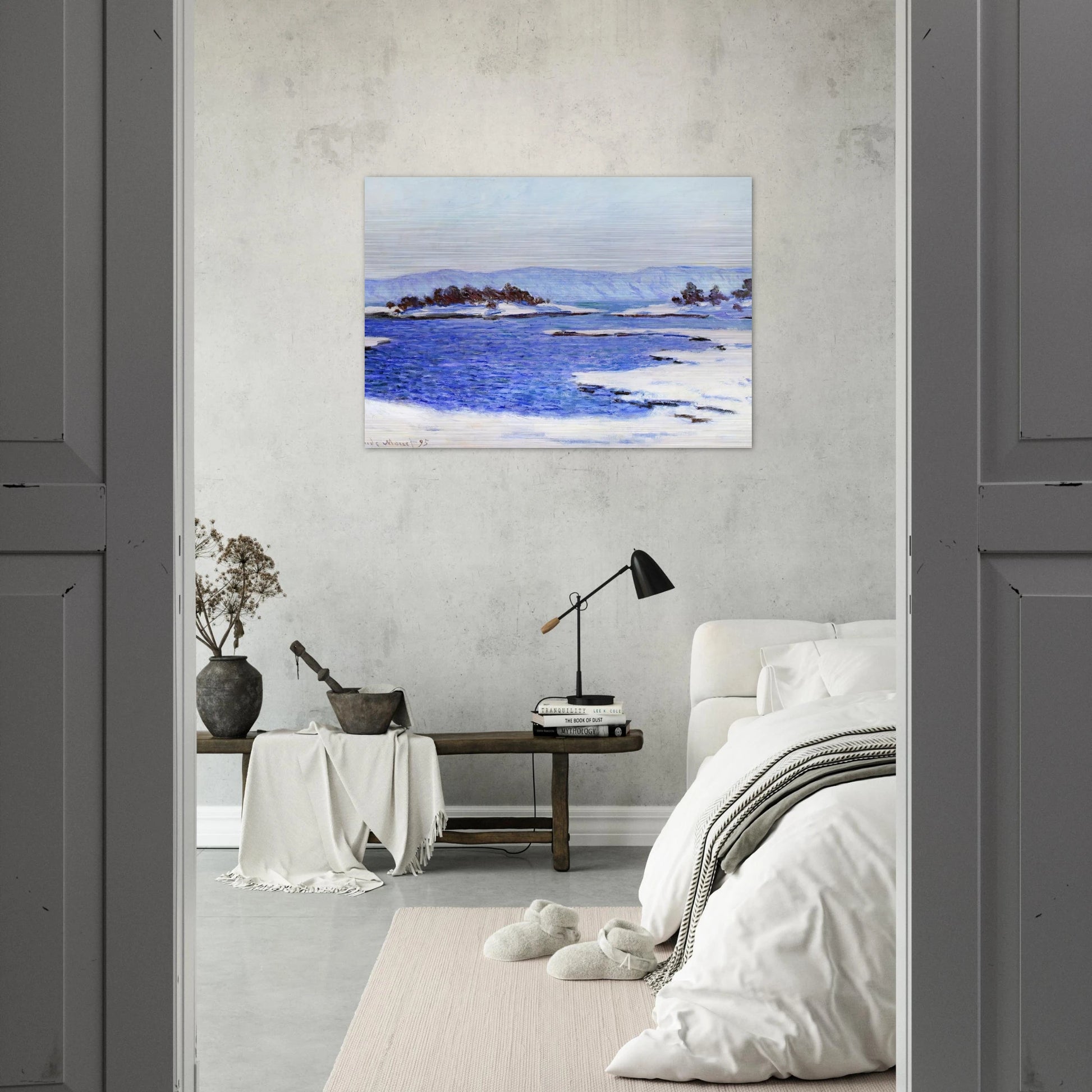The Banks of the Fjord at Christiania - claude monet Brushed Aluminum Print - 70x100 cm / 28x40 inches | claude monet Aluminum Print | claude monet Prints