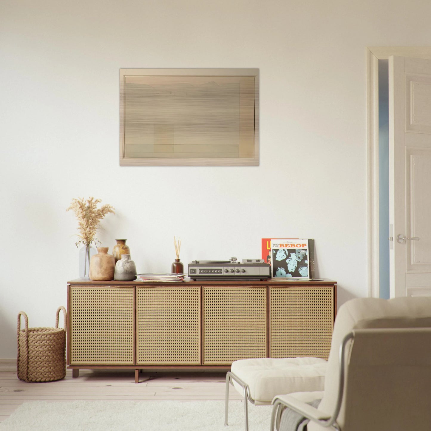Lago d'Orta - 1956 - Antonio Calderara Brushed Aluminum Print - 70x100 cm / 28x40 inches | Antonio Calderara Aluminum Print | Antonio Calderara Prints