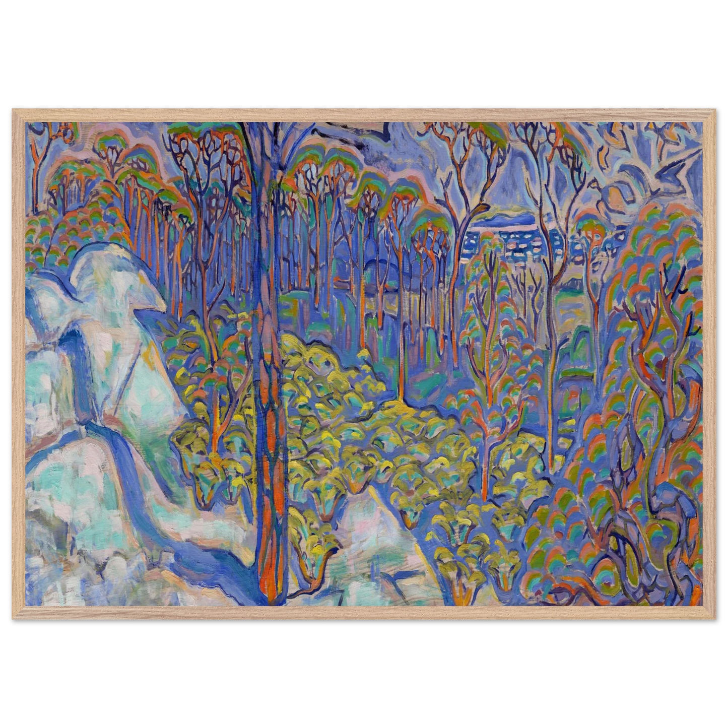 Walter Inglis Anderson - Walter Anderson Wall art - 27x35 cm / 11x14 inches - Premium Wooden Framed Poster With Fine Art Paper-canvas - Wood frame