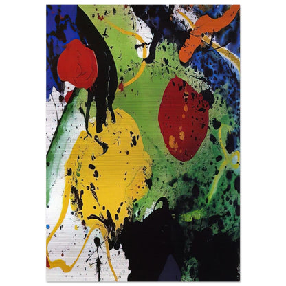 Untitled  SFP-89-57  - Sam Francis Brushed Aluminum Print - 70x100 cm / 28x40 inches | Sam Francis Aluminum Print | Sam Francis Prints