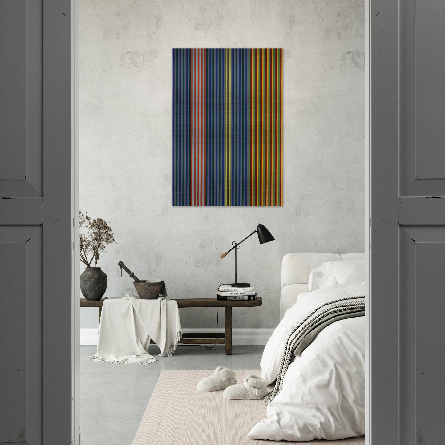 Split Beat - 1965 - Gene Davis Brushed Aluminum Print - 70x100 cm / 28x40 inches | Gene Davis Aluminum Print | Gene Davis Prints