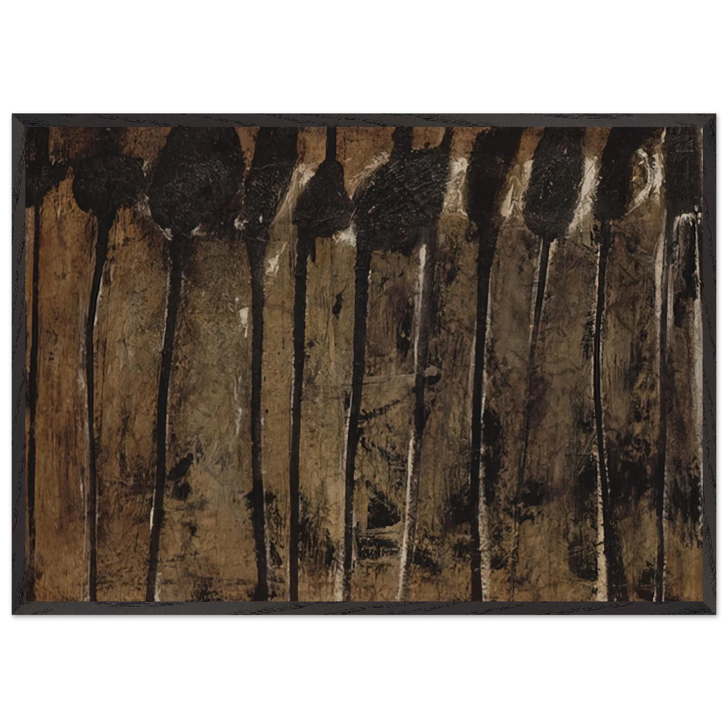 Solon I - Cy Twombly 70x100 cm / 28x40 inches Framed Art Print – Black Wooden Frame