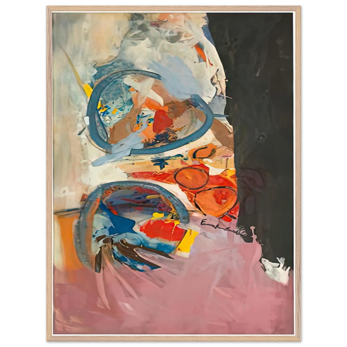 Helen Frankenthaler - Take Off, 1956- Wall Art - 21x29.7 cm / 8x12" - Premium Wooden Framed Poster With Fine Art Paper-canvas - Black frame