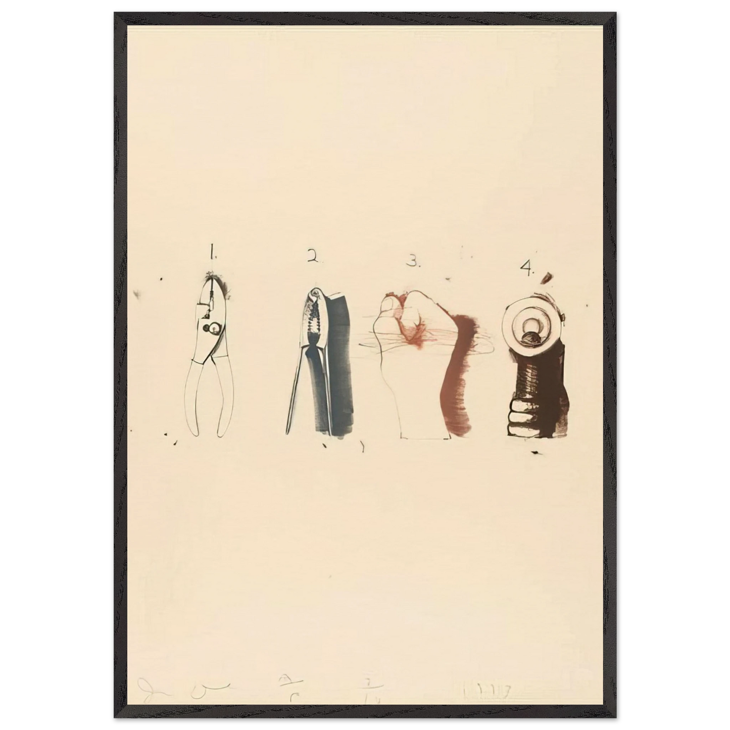 NUTCRACKER 1973 - Jim Dine 70x100 cm / 28x40 inches Framed Art Print – Black Wooden Frame