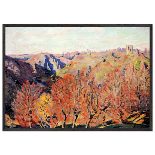 Les Ruines a Crozant - 1897 - Armand Guillaumin 70x100 cm / 28x40 inches Framed Art Print – Black Wooden Frame
