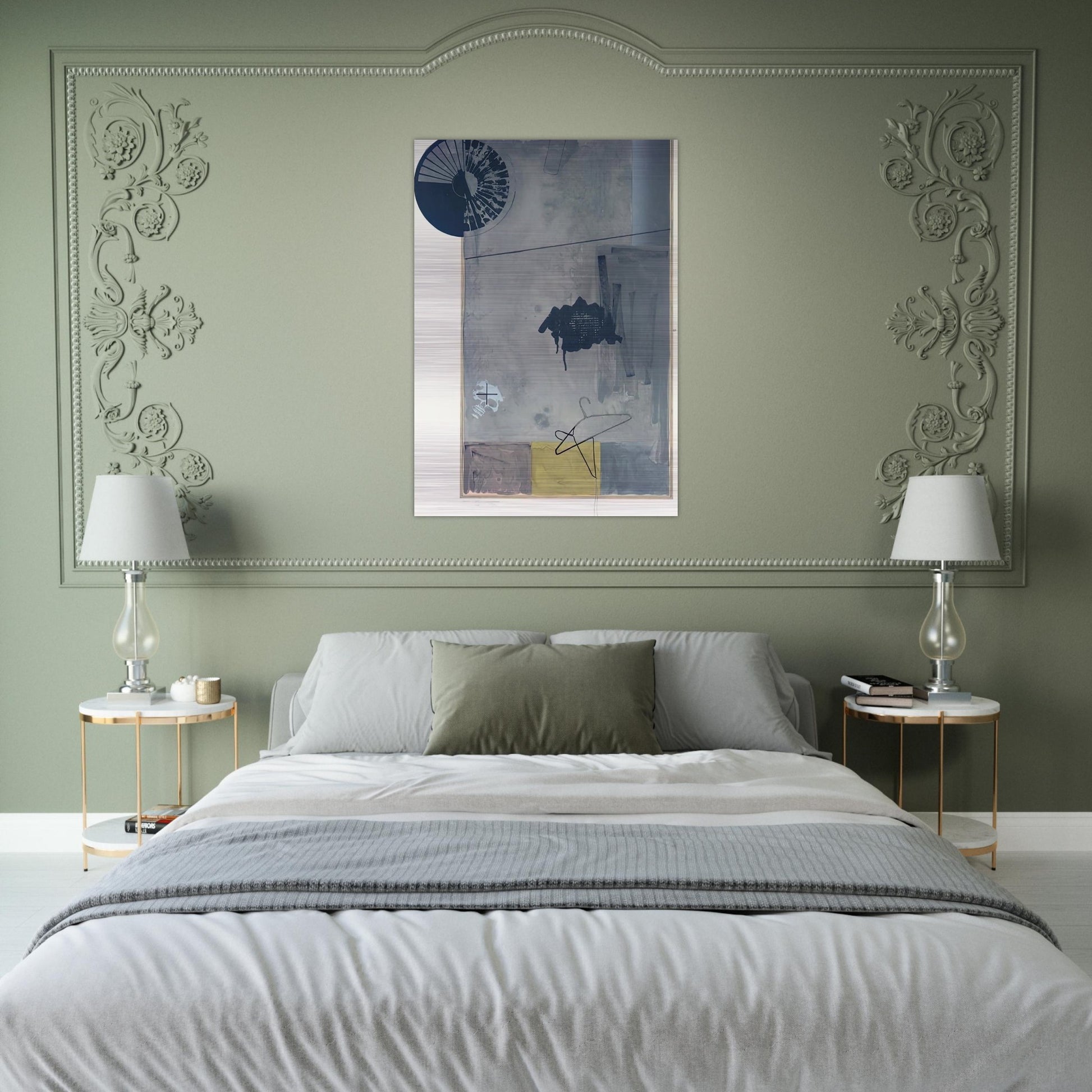 EVIAN - Jasper Johns Brushed Aluminum Print - 70x100 cm / 28x40 inches | Jasper Johns Aluminum Print | Jasper Johns Prints