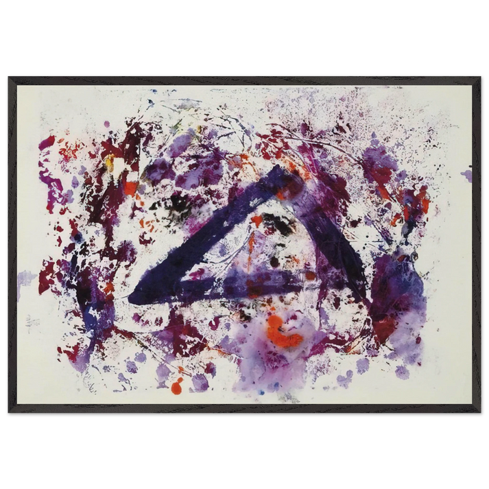 Untitled  SF220S  - Sam Francis 70x100 cm / 28x40 inches Framed Art Print – Black Wooden Frame