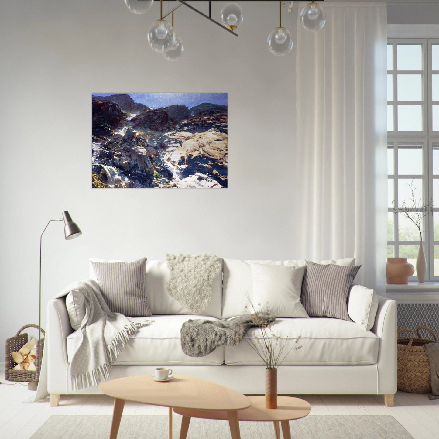 Glacier Streams - John Singer Sargent Brushed Aluminum Print - 70x100 cm / 28x40 inches | John Singer Sargent Aluminum Print | John Singer Sargent Prints