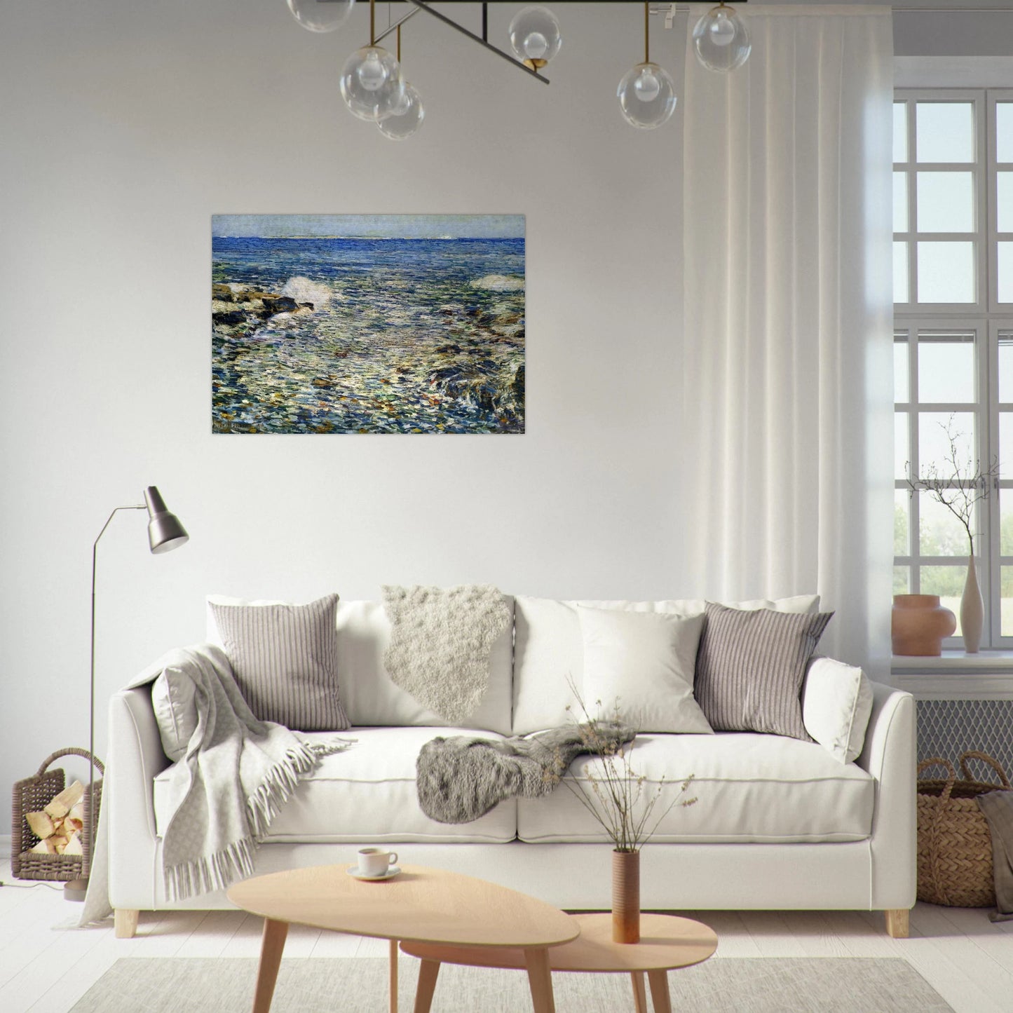 Surf, Isles of Shoals - Childe Hassam Brushed Aluminum Print - 70x100 cm / 28x40 inches | Childe Hassam Aluminum Print | Childe Hassam Prints