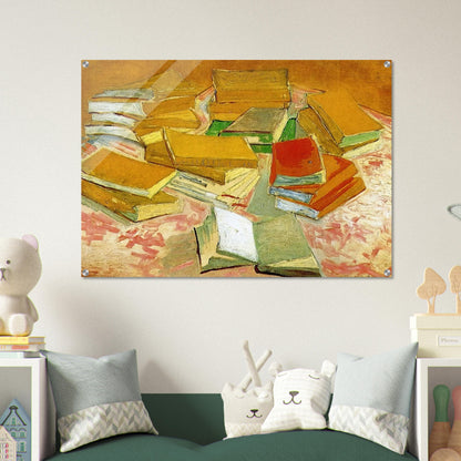 Still Life - French Novels - Vincent van Gogh Acrylic Print - 70x100 cm / 28x40″ inches | Vincent van Gogh Wall Art | Vincent van Gogh Prints