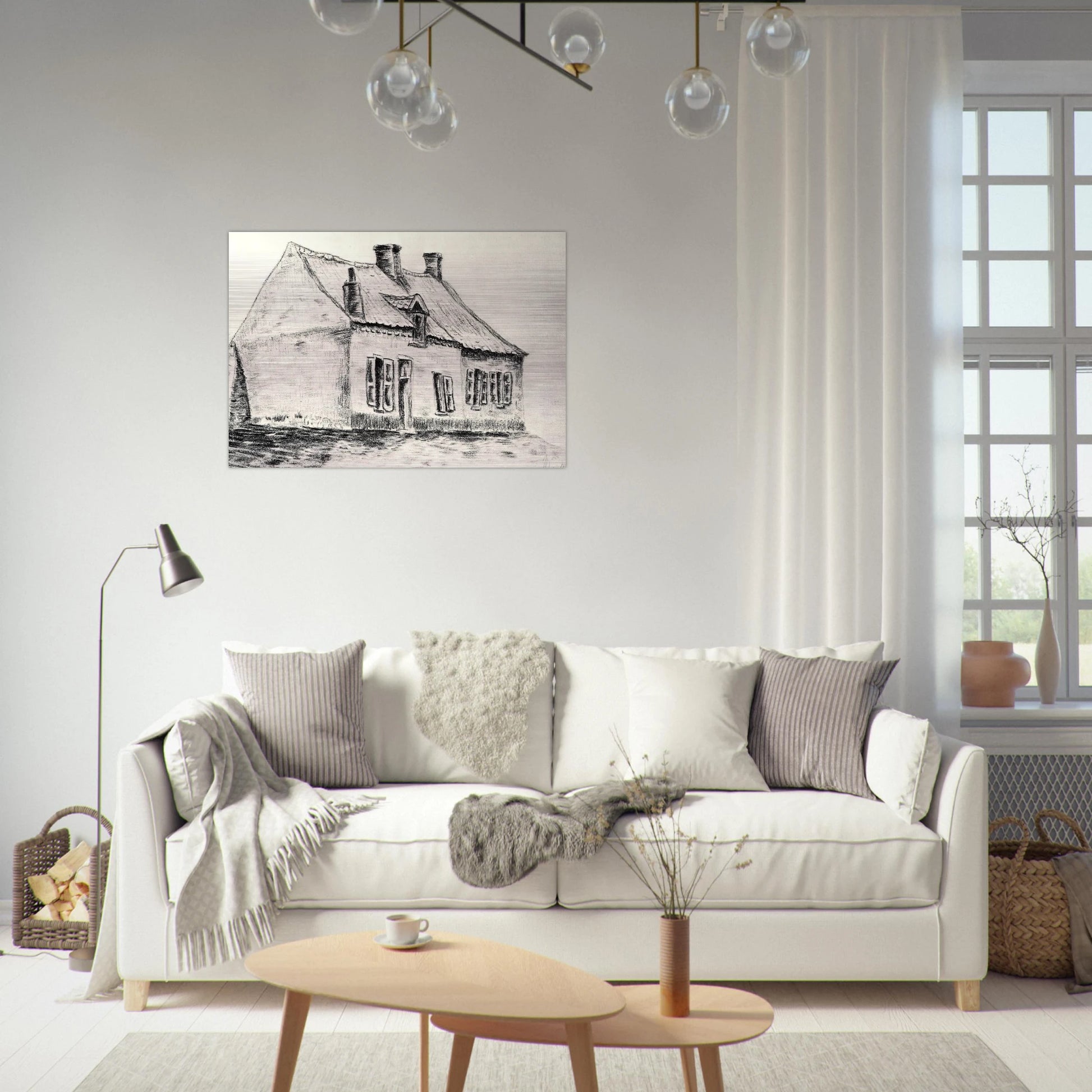 A house Magros - Vincent van Gogh Brushed Aluminum Print - 70x100 cm / 28x40 inches | Vincent van Gogh Aluminum Print | Vincent van Gogh Prints