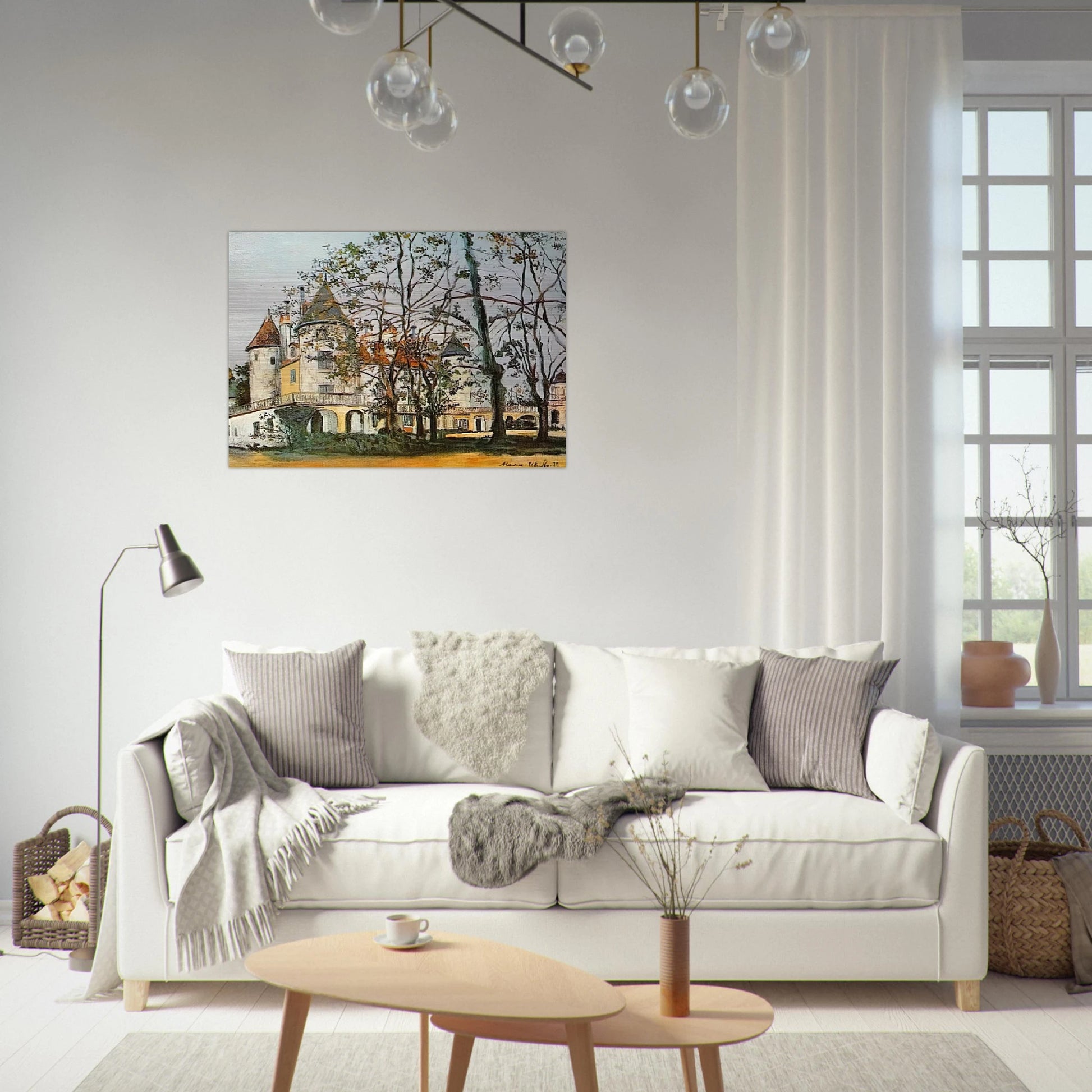 THE CASTLE - Maurice Utrillo Brushed Aluminum Print - 70x100 cm / 28x40 inches | Maurice Utrillo Aluminum Print | Maurice Utrillo Prints