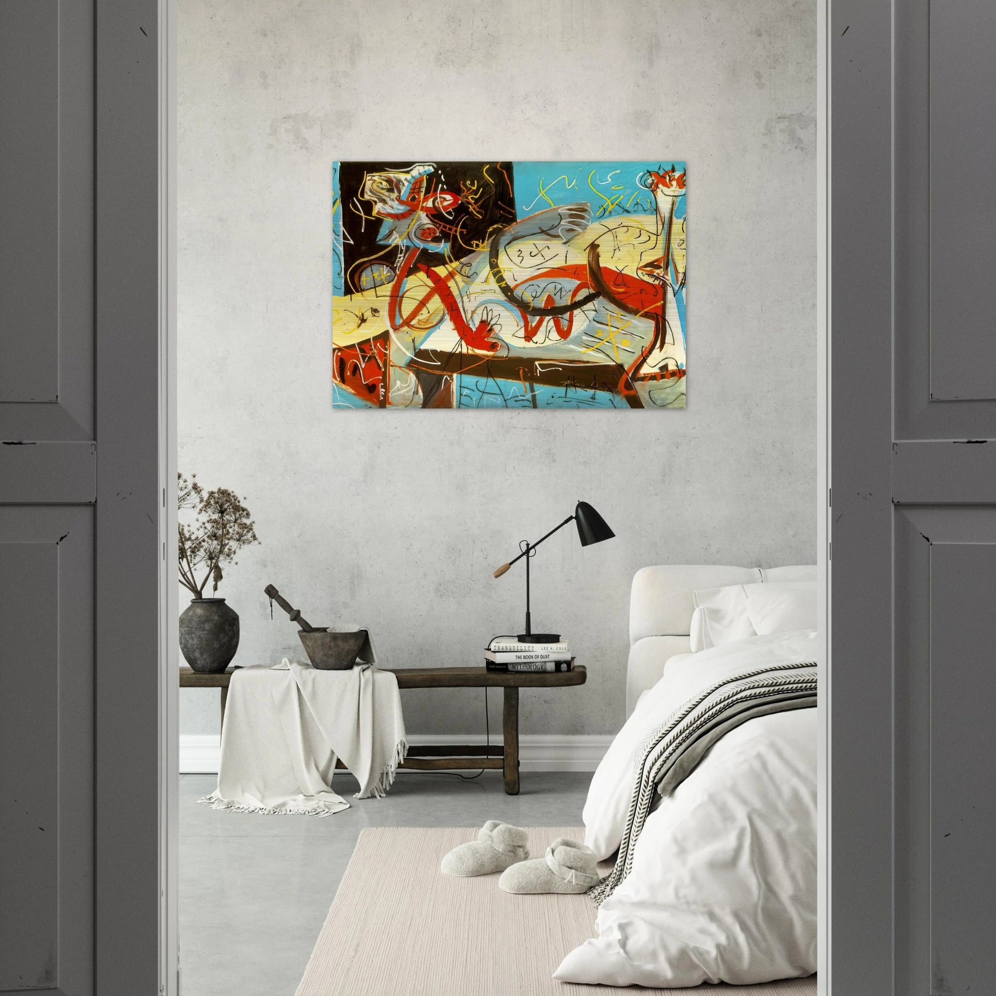 STENOGRAPHIC FIGURE - Jackson Pollock Brushed Aluminum Print - 70x100 cm / 28x40 inches | Jackson Pollock Aluminum Print | Jackson Pollock Prints