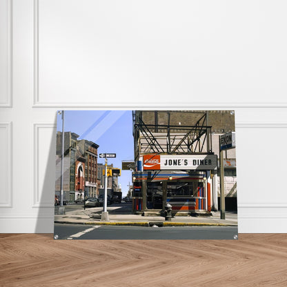 JONES DINER 1979 - Richard Estes Acrylic Print - 70x100 cm / 28x40″ inches | Richard Estes Wall Art | Richard Estes Prints