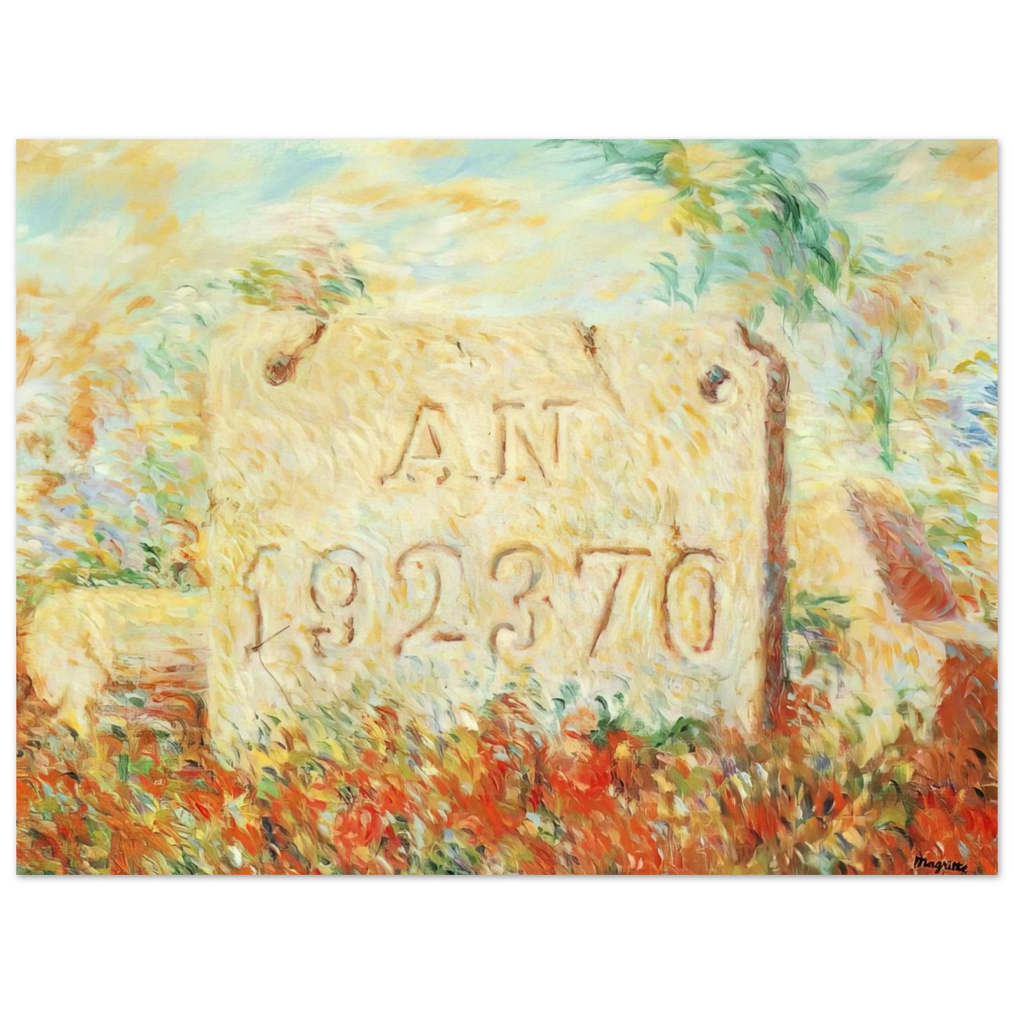 Rene Magritte - THE SMILE 1943  75x100 cm / 30x40inches Fine Art Poster