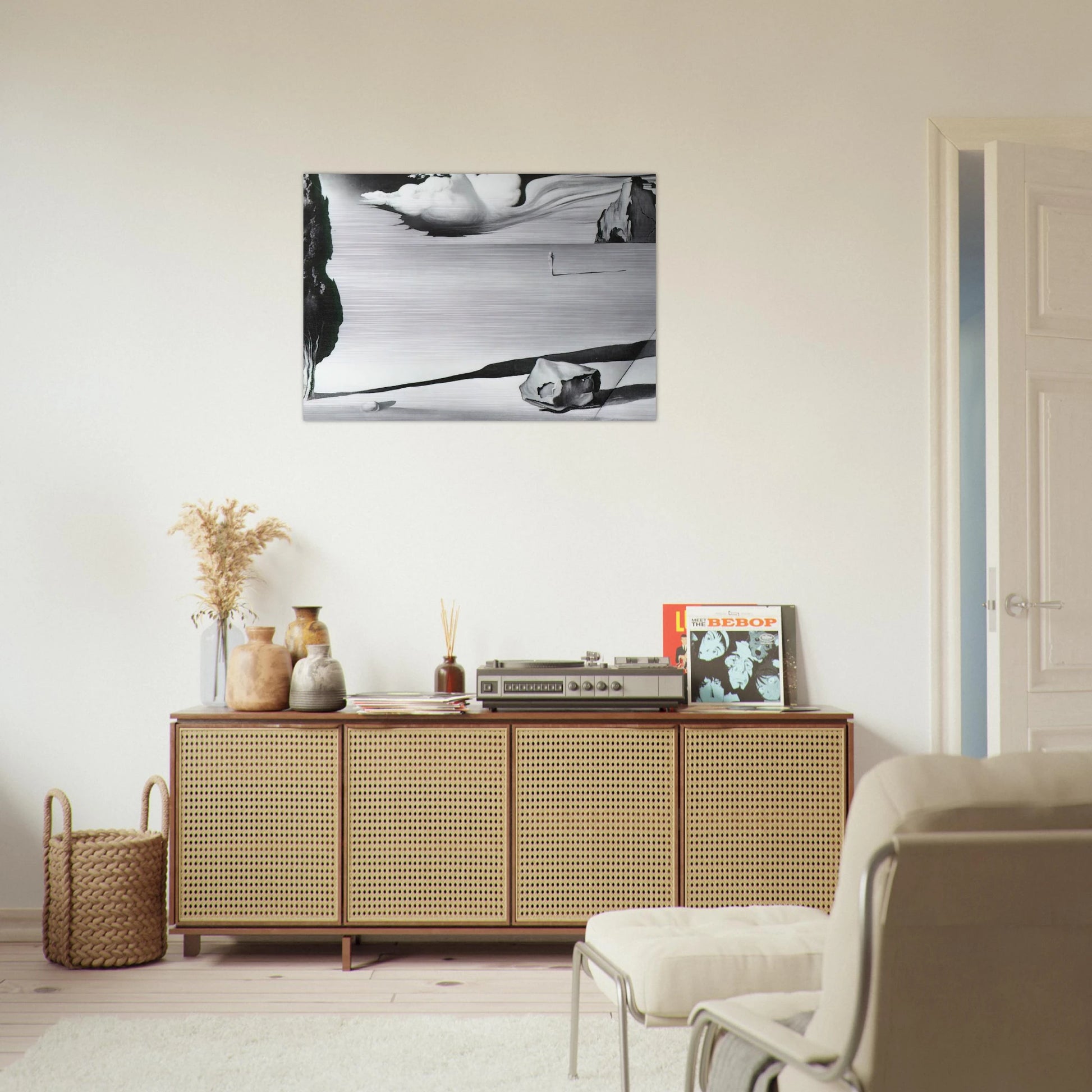 DESIGN FOR THE SET OF THE FILM SPELLBOUND - Salvador Dali Brushed Aluminum Print - 70x100 cm / 28x40 inches | Salvador Dali Aluminum Print | Salvador Dali Prints