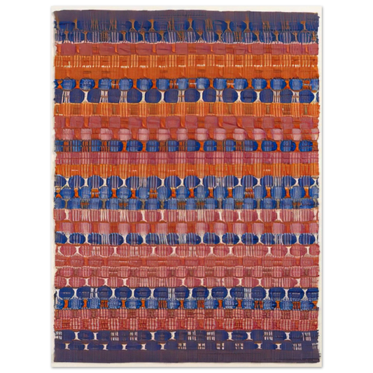 Anni Albers - RED AND BLUE LAYERS 1954  75x100 cm / 30x40inches Fine Art Poster