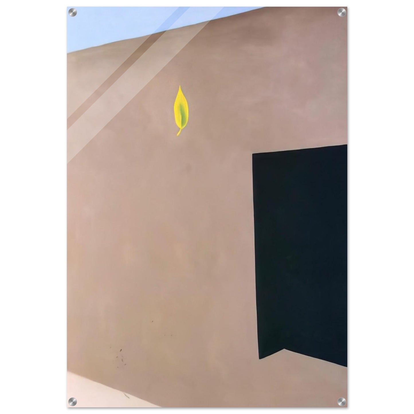 Patio Door with Green Leaf - Georgia O'Keeffe Acrylic Print - 70x100 cm / 28x40″ inches