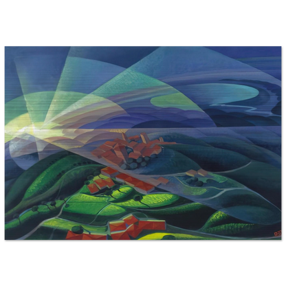 Aurora Volando - 1933 - Gerardo Dottori Brushed Aluminum Print - 70x100 cm / 28x40 inches | Gerardo Dottori Aluminum Print | Gerardo Dottori Prints