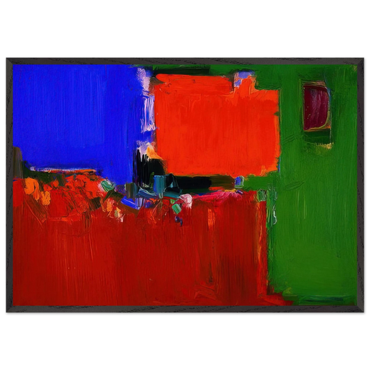 Indian Summer - Hans Hofmann 70x100 cm / 28x40 inches Framed Art Print – Black Wooden Frame