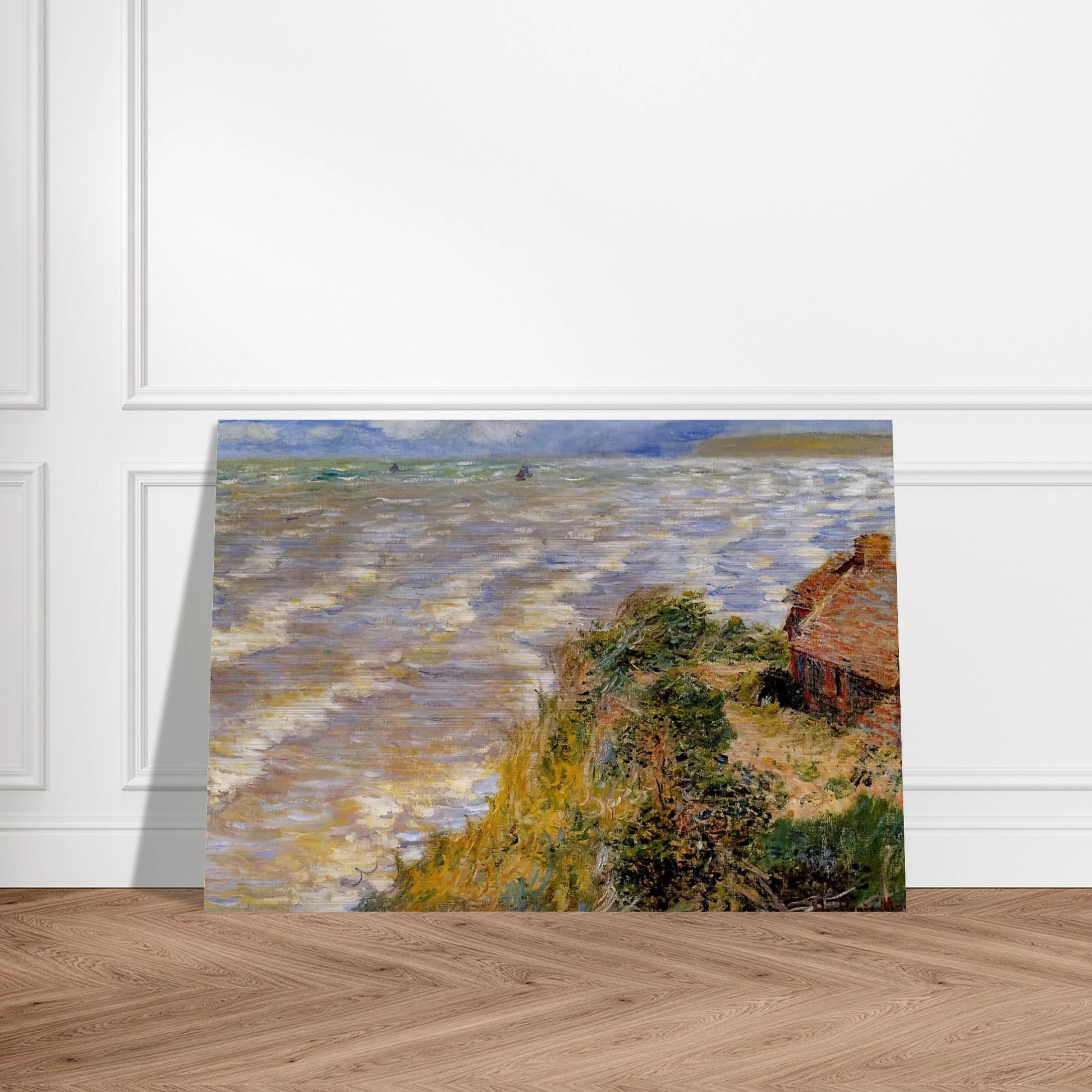 Rising Tide at Pourville - claude monet Brushed Aluminum Print - 70x100 cm / 28x40 inches | claude monet Aluminum Print | claude monet Prints