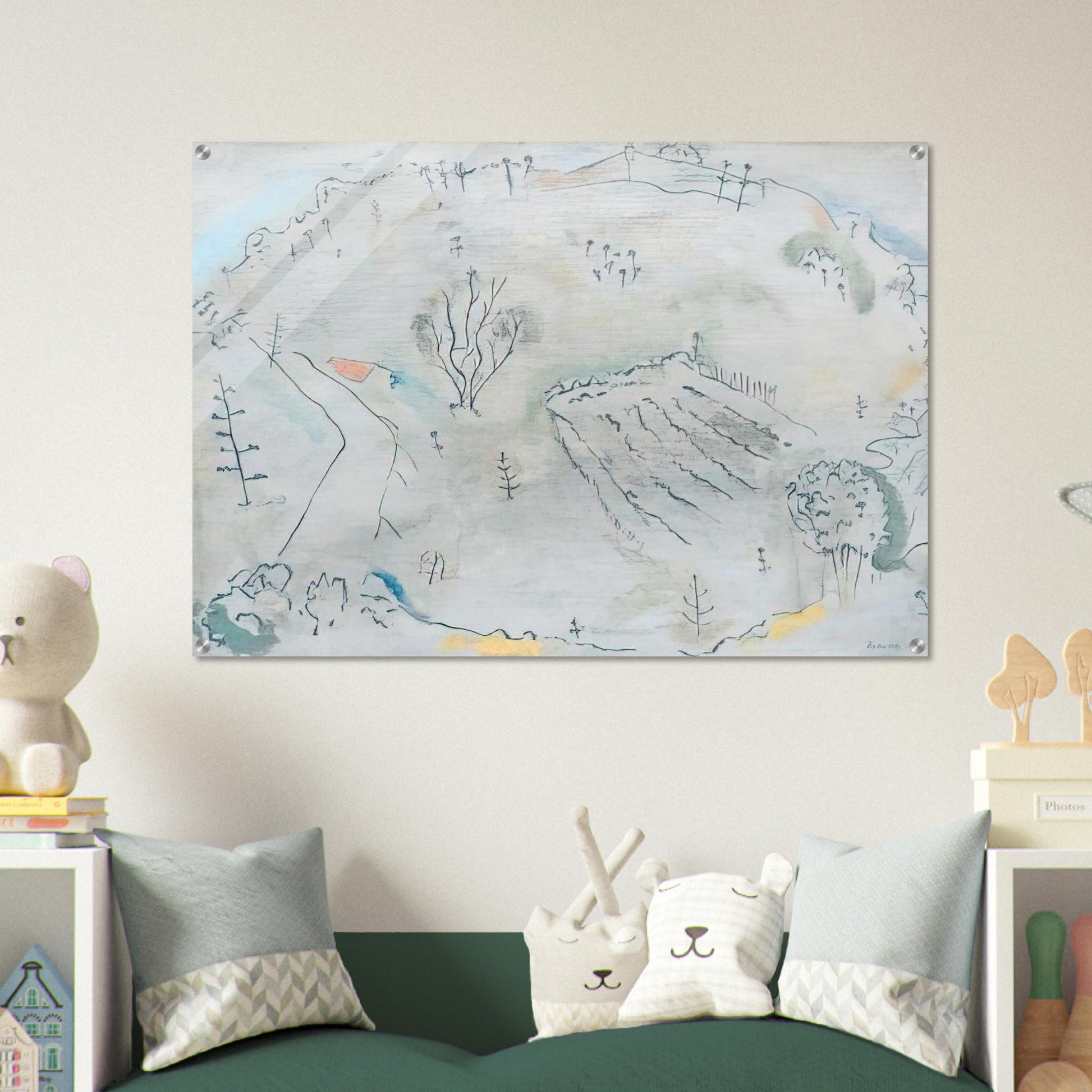 Composition à la carte de France - 1931 - John Ferren Acrylic Print - 70x100 cm / 28x40″ inches