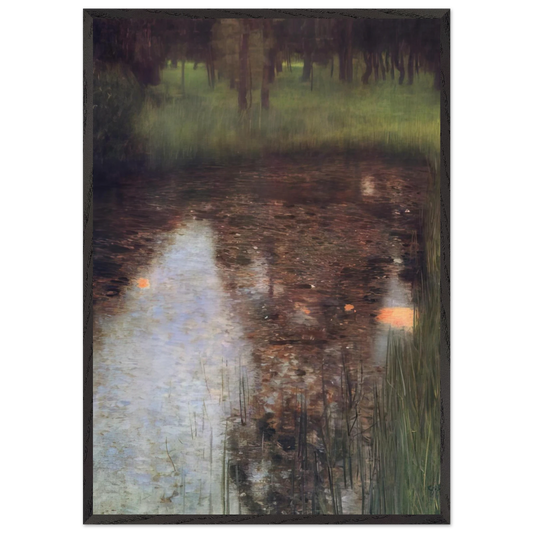 THE SWAMP 1900 - Gustav Klimt 70x100 cm / 28x40 inches Framed Art Print – Black Wooden Frame