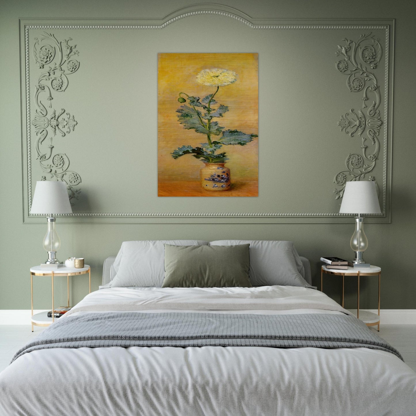 White Poppy - claude monet Brushed Aluminum Print - 70x100 cm / 28x40 inches | claude monet Aluminum Print | claude monet Prints
