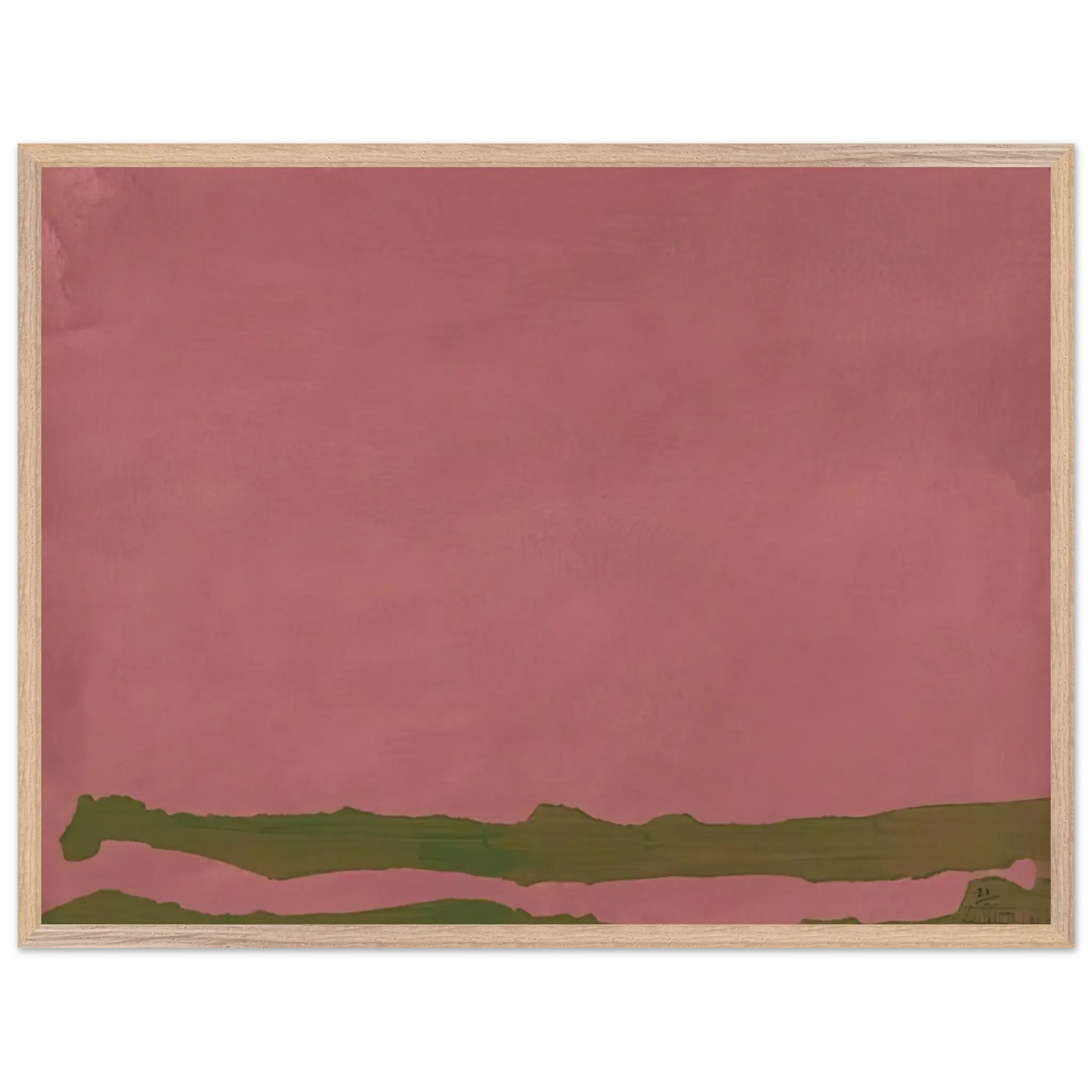 Helen Frankenthaler - Green Likes Mauve - 1970 Wall art - A2 (42 x 59.4  cm) - Fine Art Poster - -
