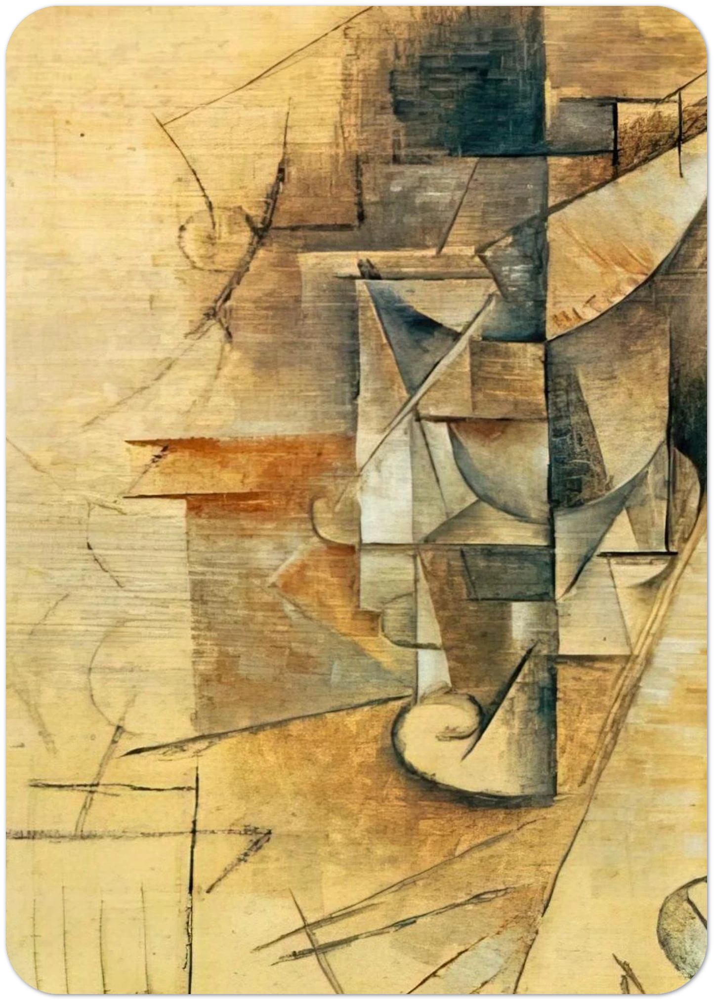 A glass By Pablo Picasso Pack of 10 Post Cards | Pablo Picasso Post Cards | A6 (10.5 x 14.8 cm) - 4.1 x 5.8 inches