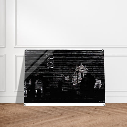NOCTURNAL ROME 2 - MC Escher Acrylic Print - 70x100 cm / 28x40″ inches | MC Escher Wall Art | MC Escher Prints